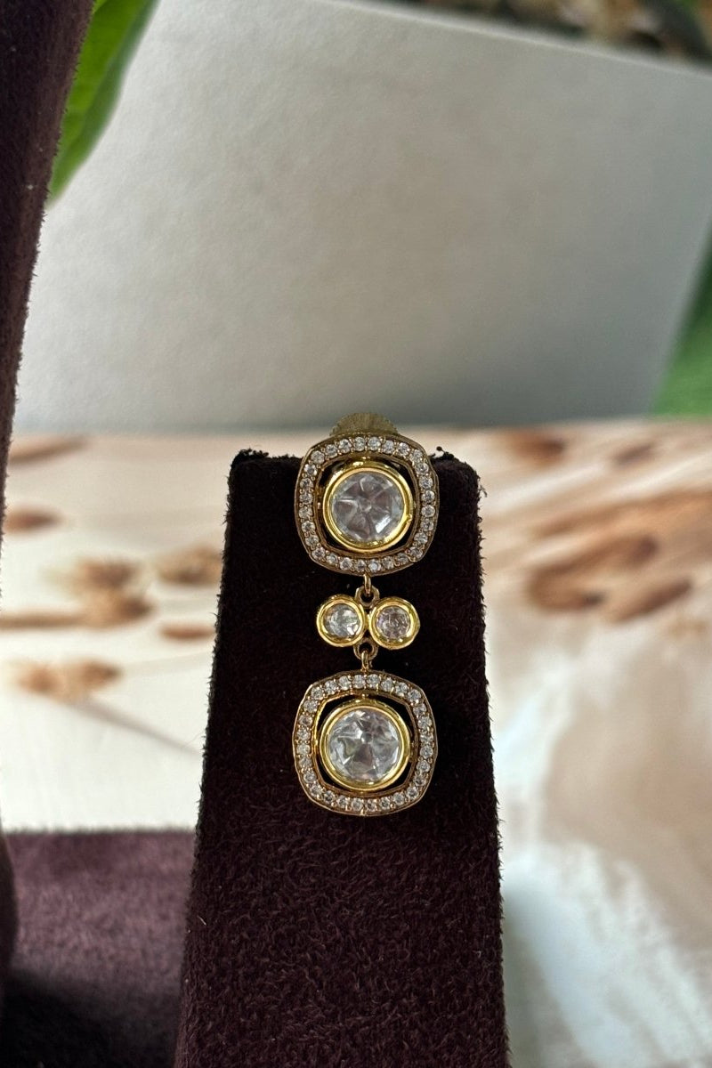 Royal Embrace double layered Kundan Necklace Set - MR Jewels