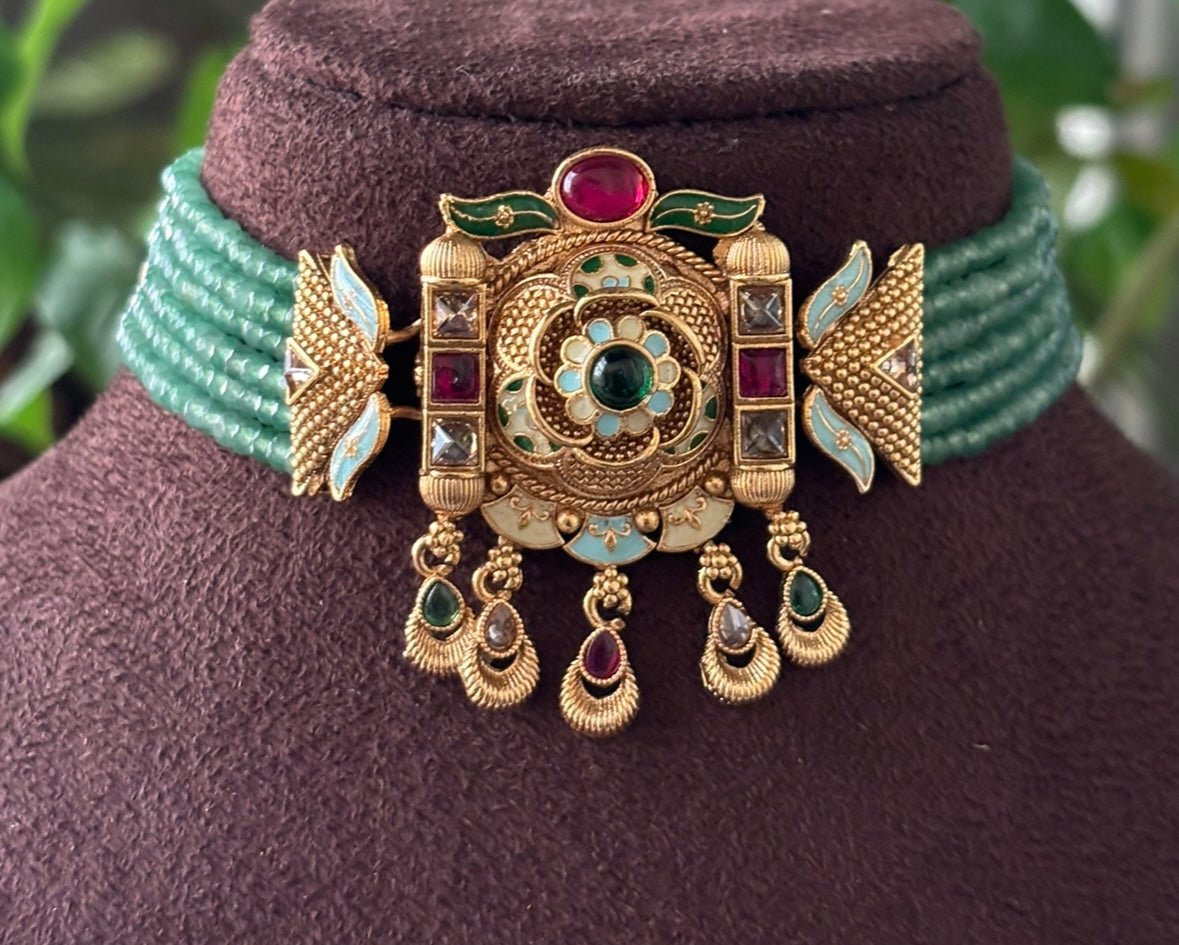 Royal Empress Kundan Choker Set - MR Jewels