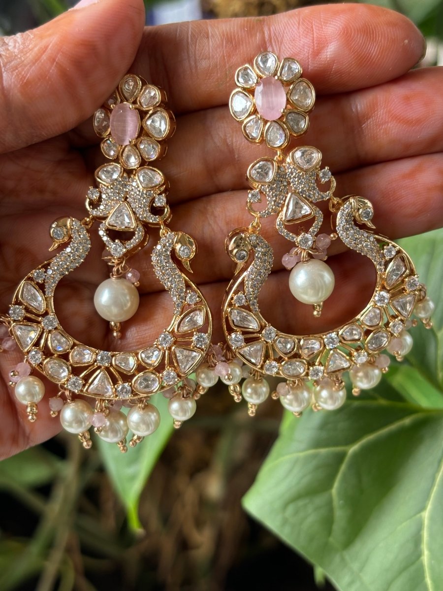 Royal Grace Pearl Chandbali Earrings - MR Jewels