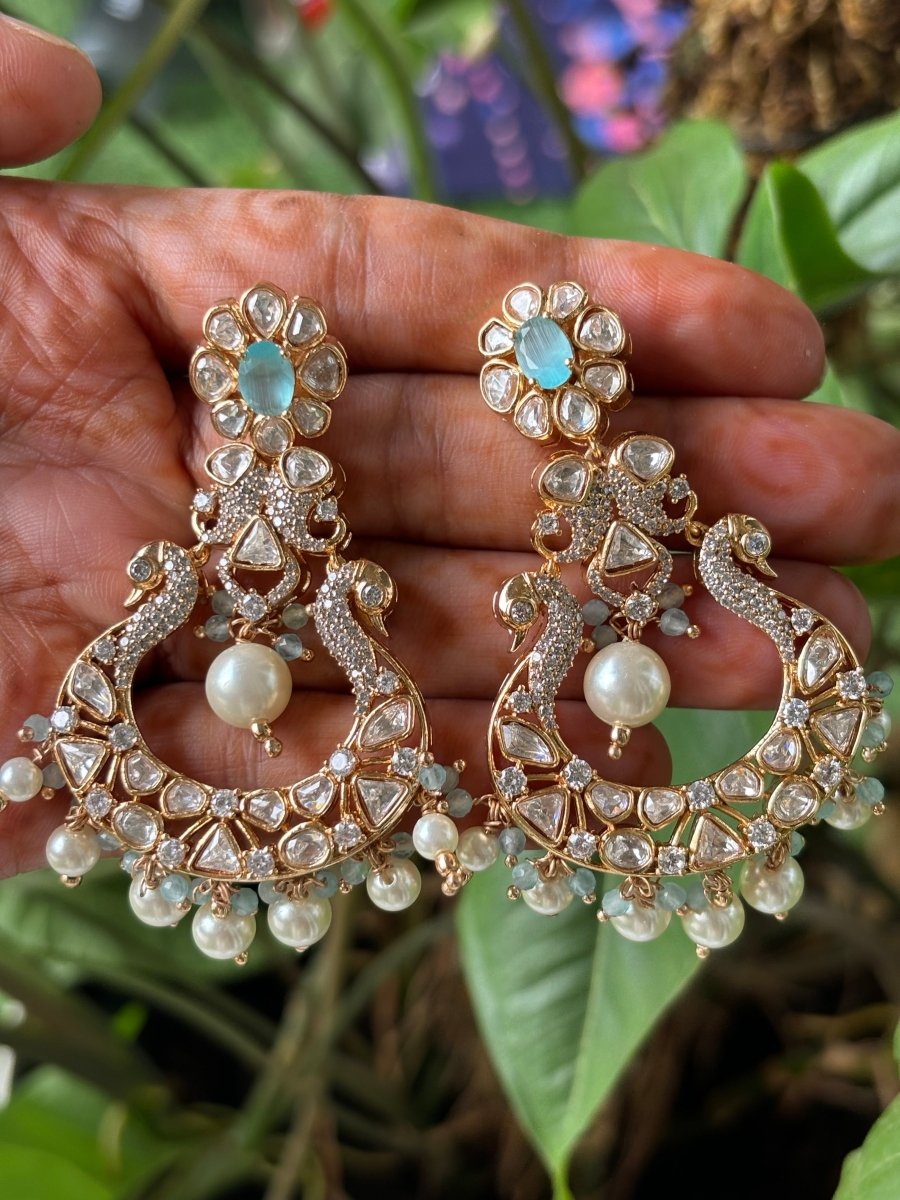 Royal Grace Pearl Chandbali Earrings - MR Jewels