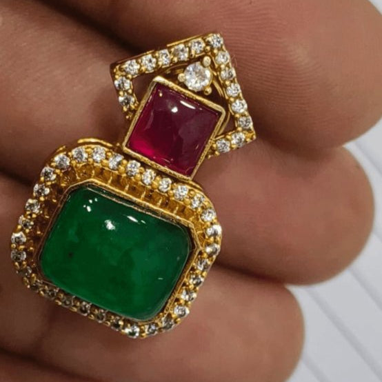 Ruby Splendor Studs Earrings - MR Jewels