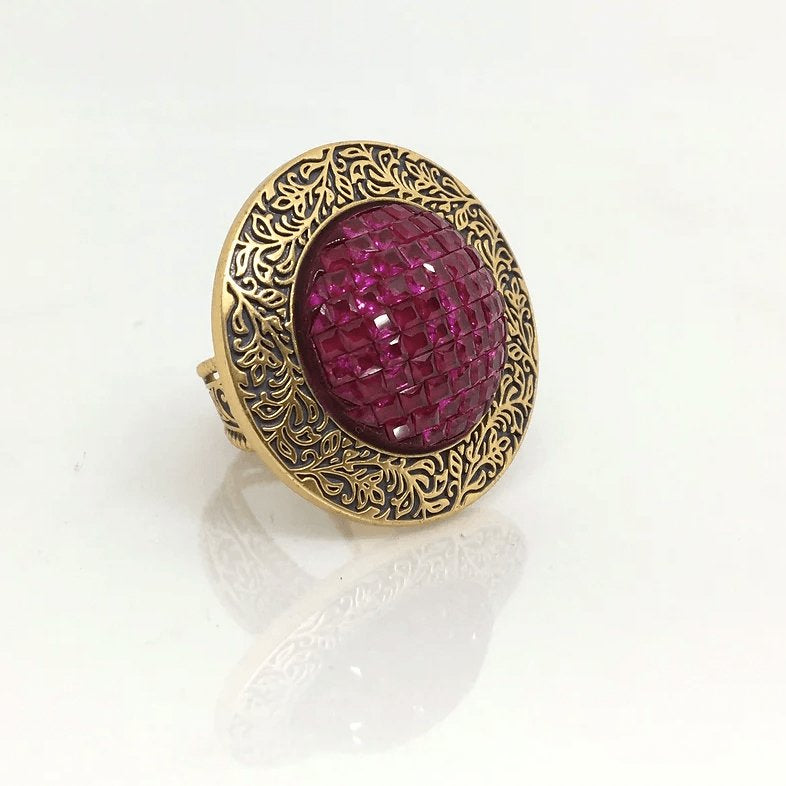 Ruby Vilandi Ring - Free size - MR Jewels