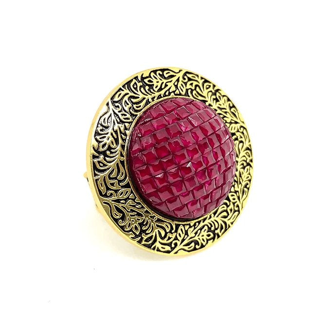 Ruby Vilandi Ring - Free size - MR Jewels