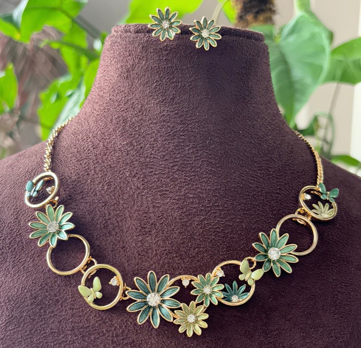 Spring Bloom Enamel Necklace Set” - MR Jewels