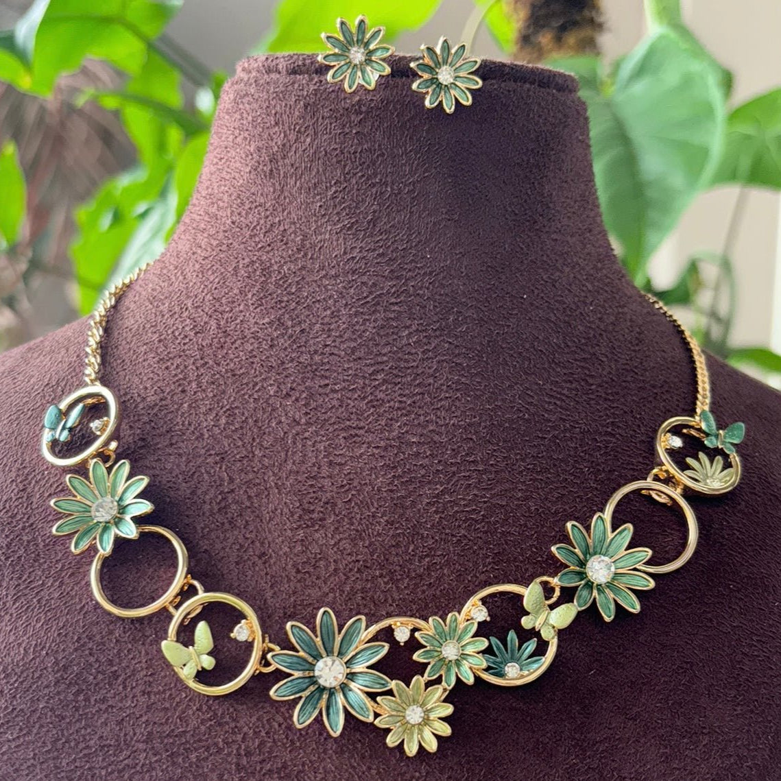 Spring Bloom Enamel Necklace Set” - MR Jewels