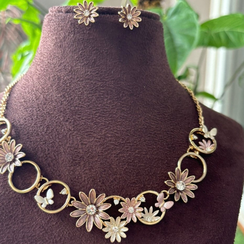 Spring Bloom Enamel Necklace Set” - MR Jewels