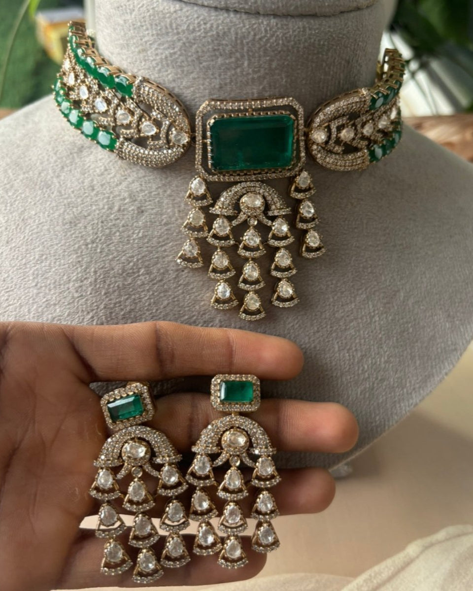 Verdant Grace Diamond Choker Set - MR Jewels